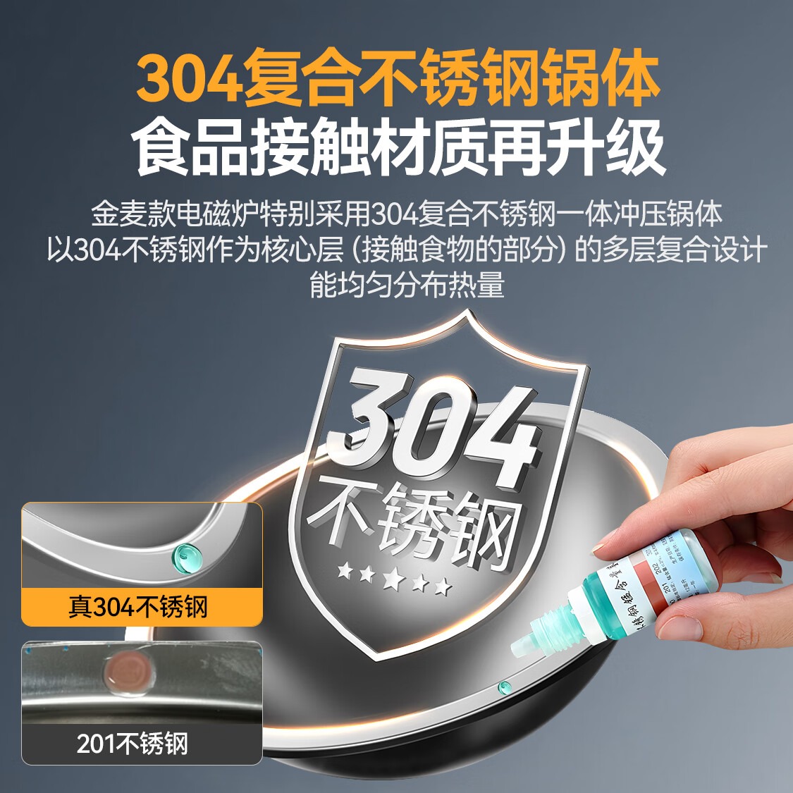 麥大廚金麥款201材質電磁大炒爐雙頭大鍋灶700