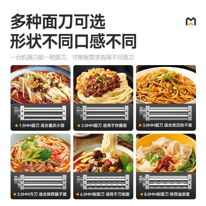麥大廚標(biāo)準(zhǔn)款1.5KW商用壓面條機全自動軋面條機