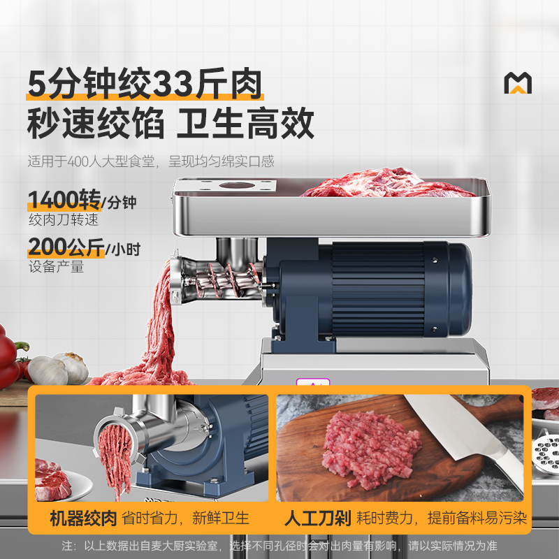 麥大廚豪華款1.5KW 臺式強勁絞肉機220V 